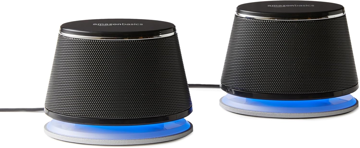 Basics Stereo 2.0 Speakers for PC or Laptop with Volume Control