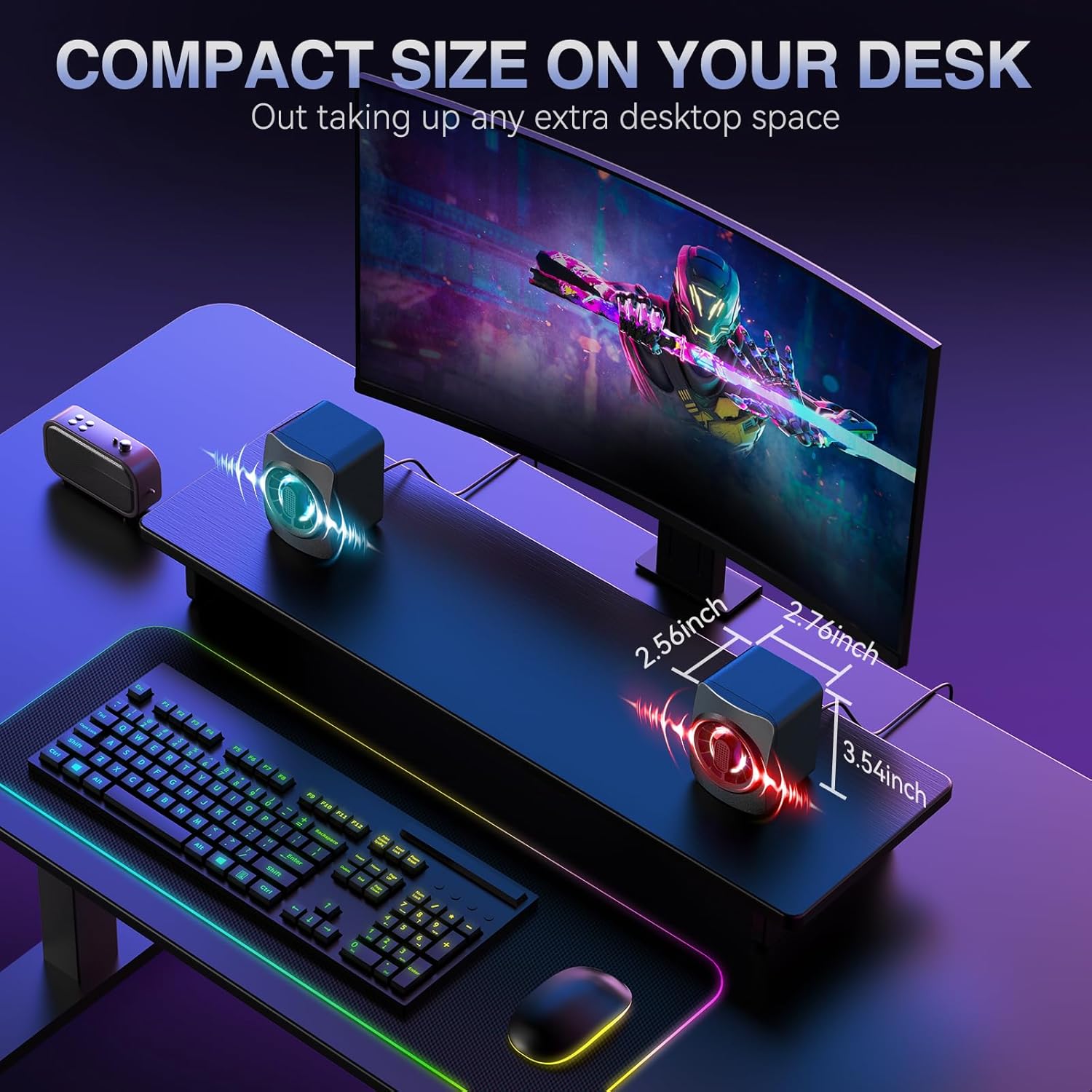 OFFSIR Computer Speakers,RGB PC