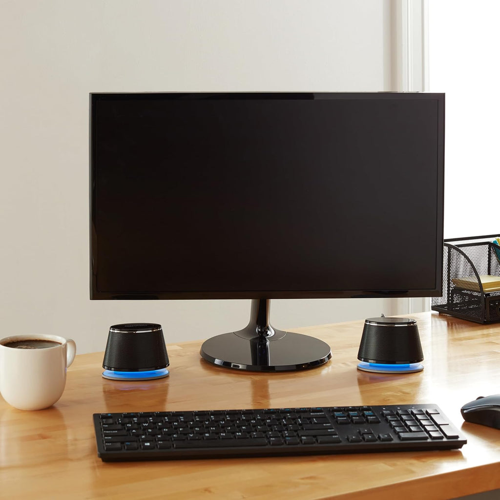 Basics Stereo 2.0 Speakers for PC or Laptop with Volume Control