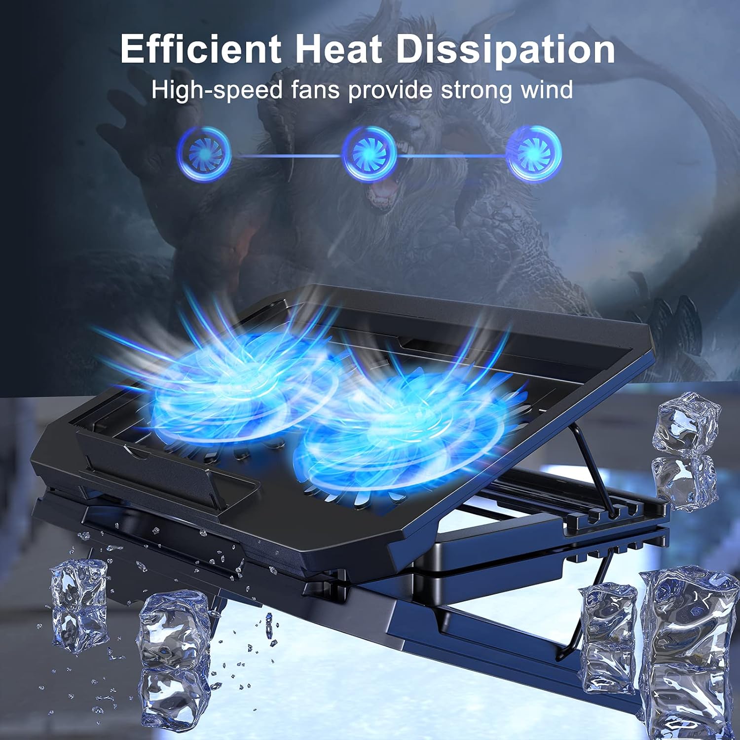 LIENS Laptop Cooling Pad with Adjustable