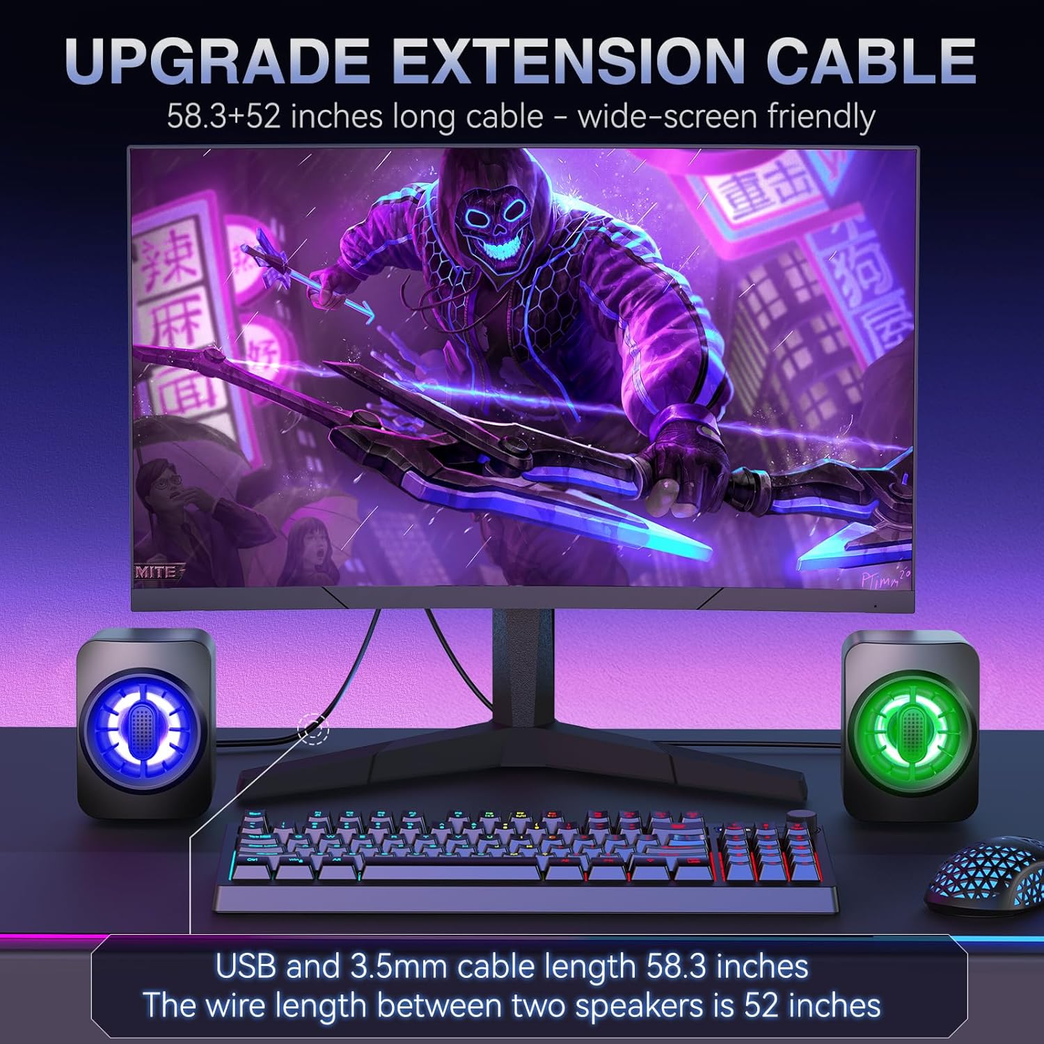 OFFSIR Computer Speakers,RGB PC
